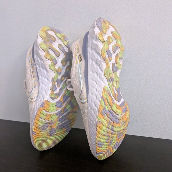 nike react flyknit pink 7.5 sneaker athletic shoe comfort - Picture 6 of 9